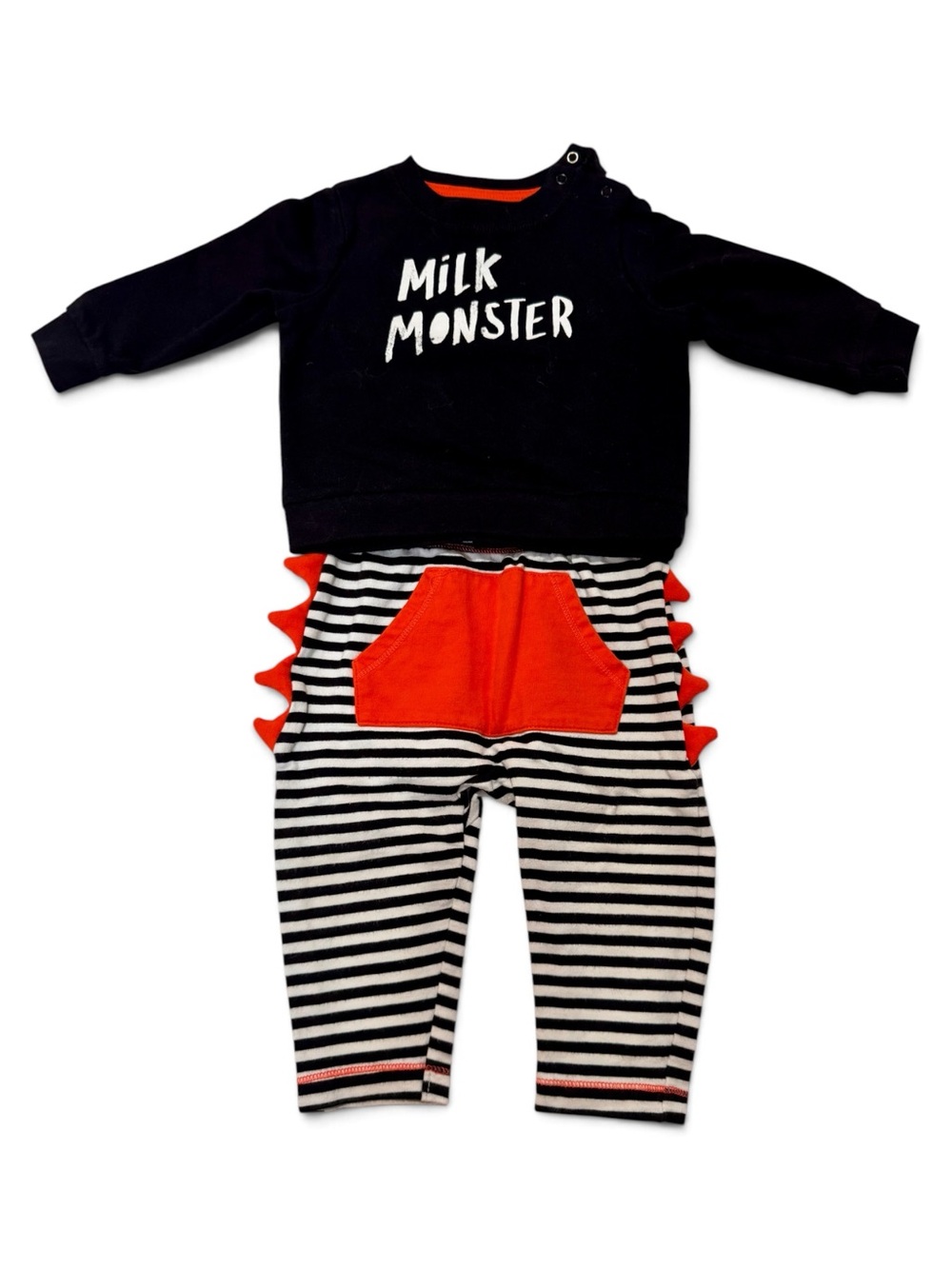 Cat & Jack Baby Milk Monster Halloween Sweatshirt Pants Set 6-9 Months